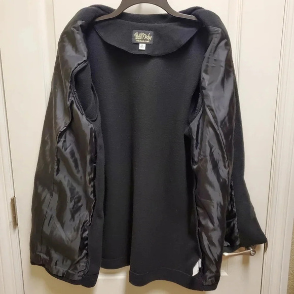 BOB MACKIE | Black Pea Coat w/ Scarf sz L NWT - Picture 5 of 7